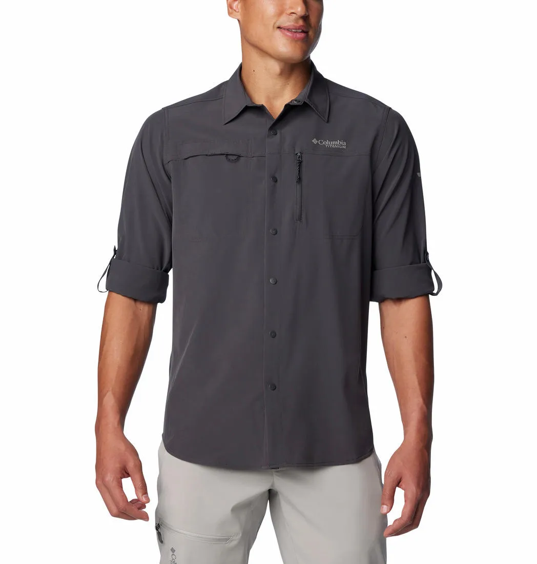 Columbia Men Grey Columbia Men Summit Valley Woven Long Sleeve Shirt
