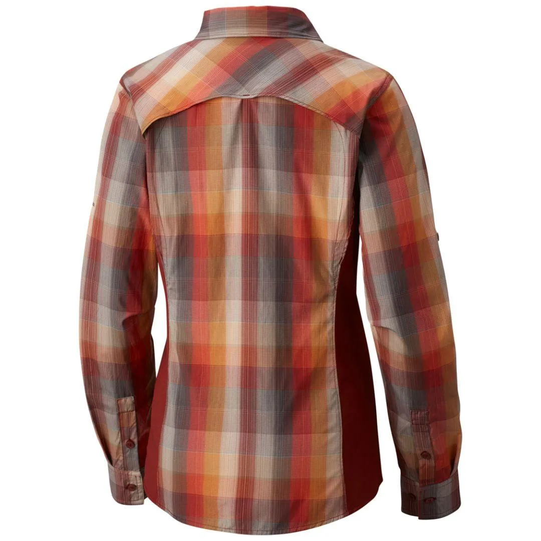 Columbia Women Red Silver Ridge Plaid II Long Sleeve Shirt
