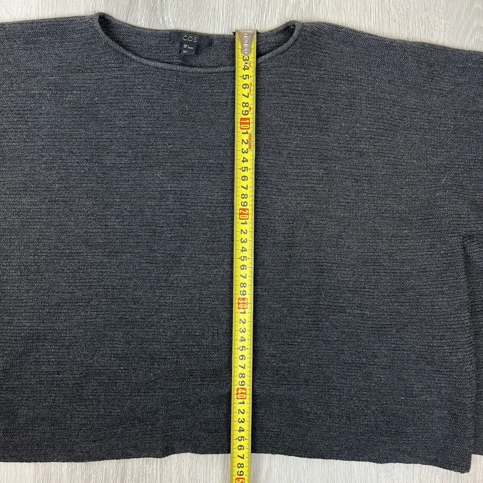 COS Womens Knitted Wool Cropped T-Shirt/Sweater Size Small