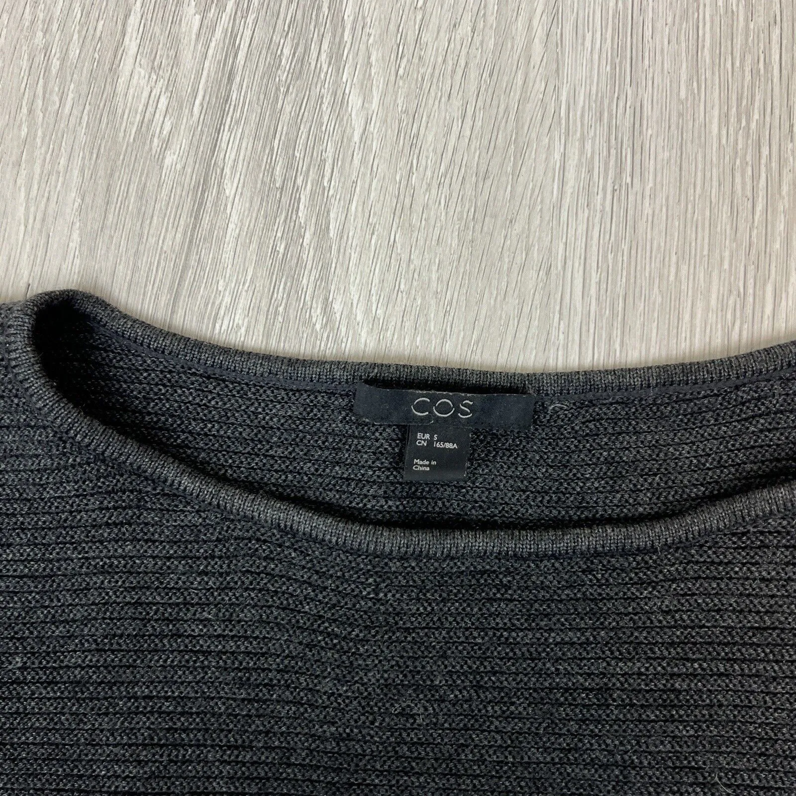 COS Womens Knitted Wool Cropped T-Shirt/Sweater Size Small