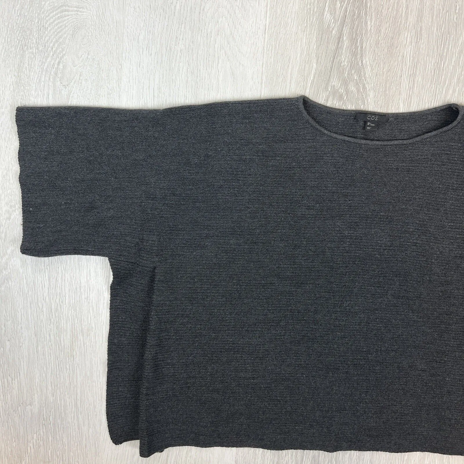 COS Womens Knitted Wool Cropped T-Shirt/Sweater Size Small