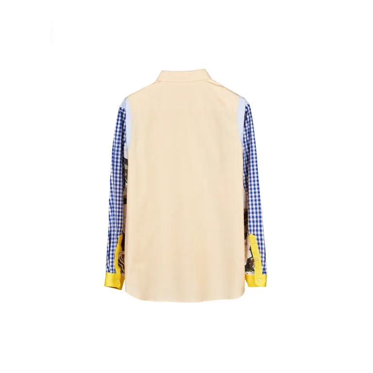 CRAZY PATTERN OXFORD SHIRTS - YELLOW