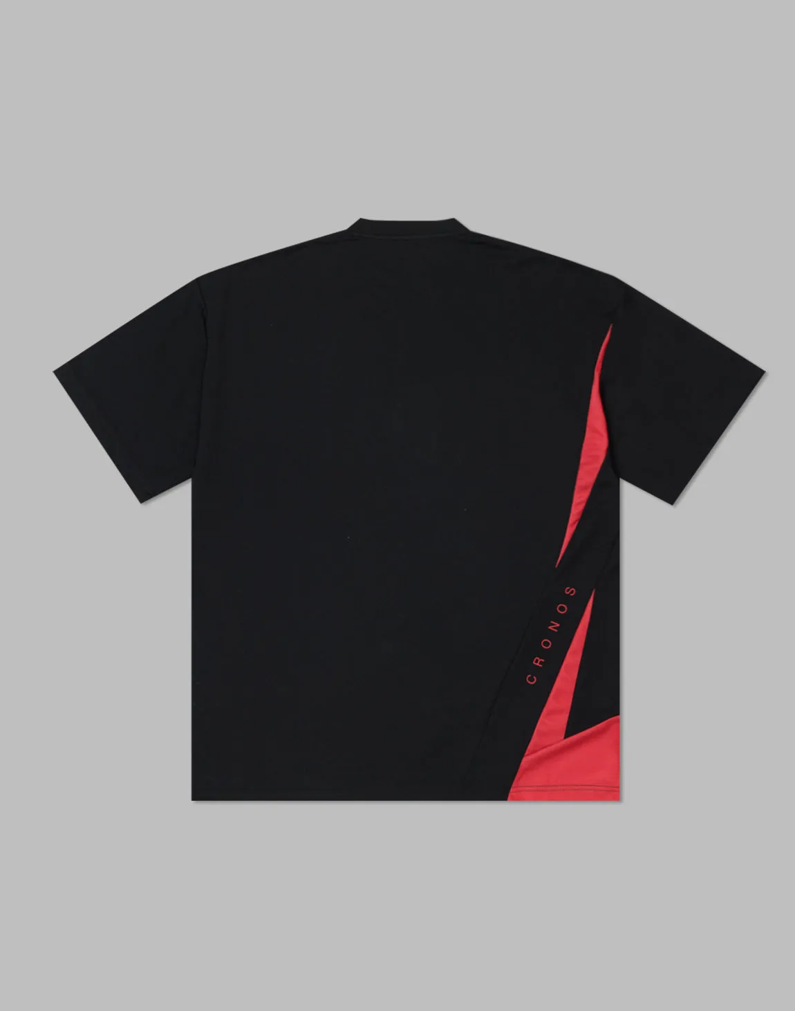CRONOS pinhole mesh T-shirts【BLACK×RED】