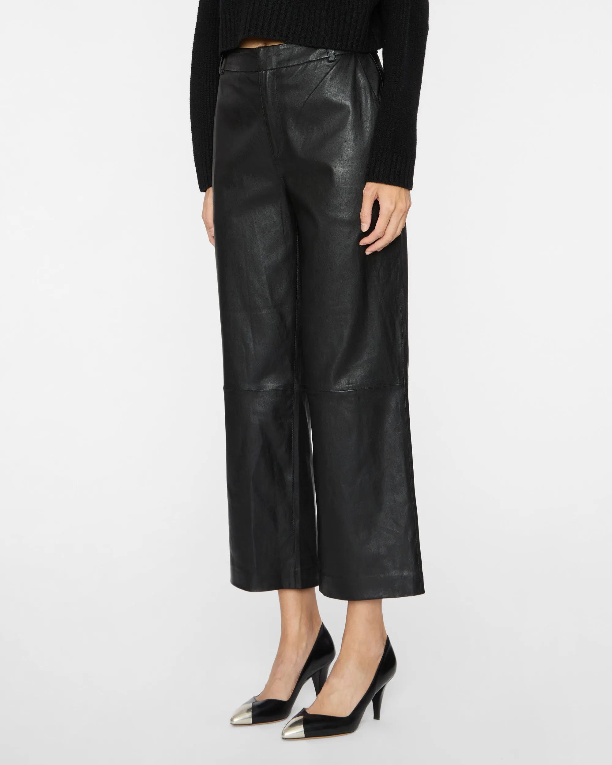 Cropped Baggy Lowrise Trousers