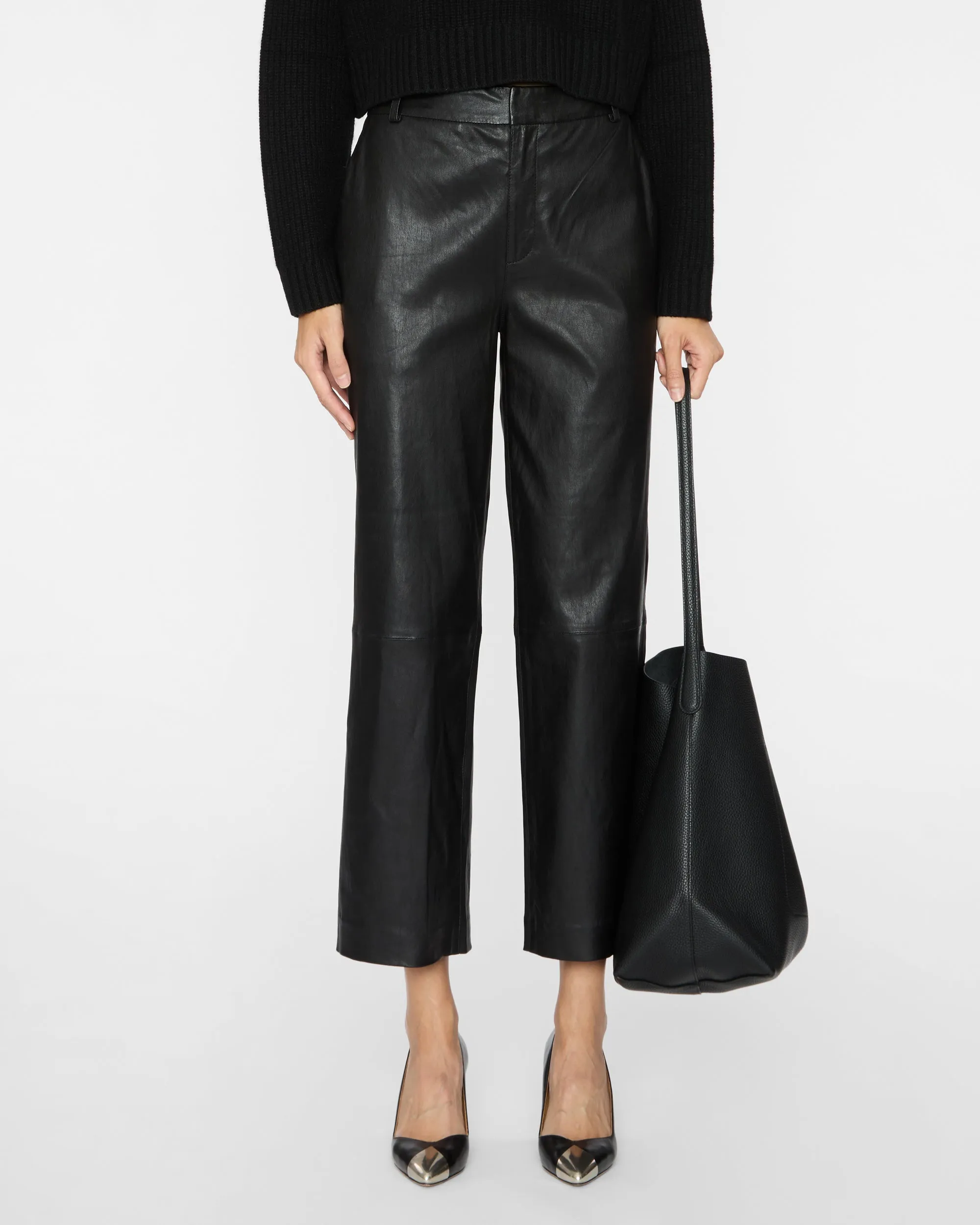 Cropped Baggy Lowrise Trousers