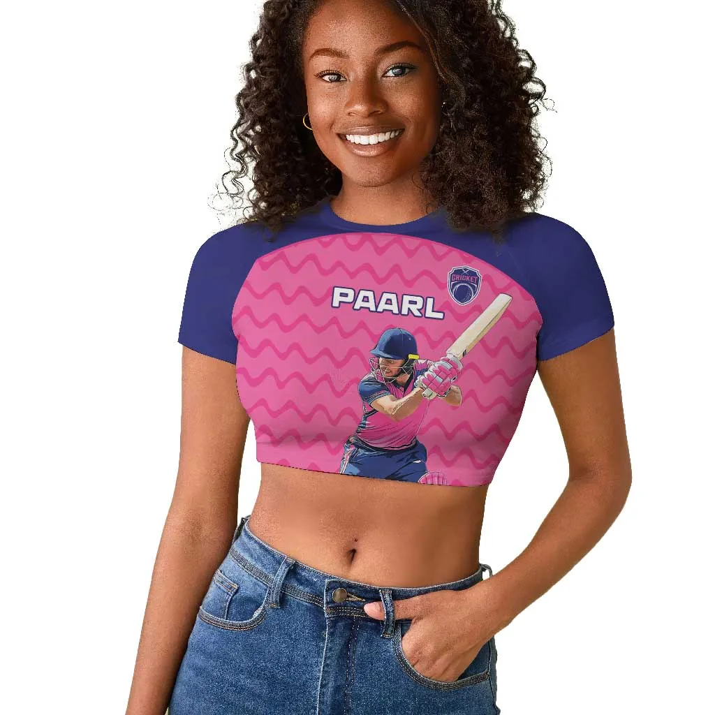 Custom Afro South Africa Cricket Raglan Cropped T shirt Go Paarl LT15