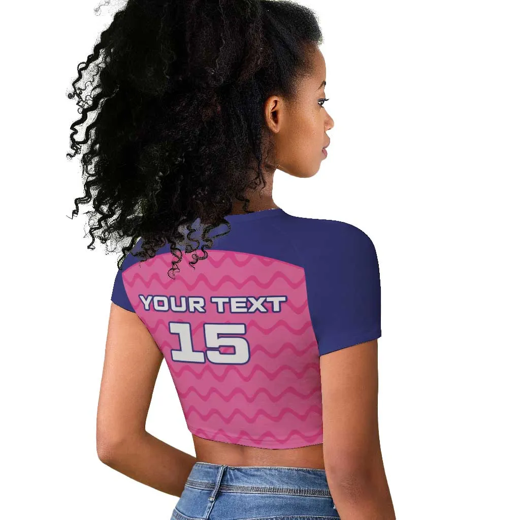 Custom Afro South Africa Cricket Raglan Cropped T shirt Go Paarl LT15