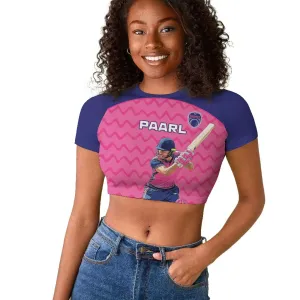 Custom Afro South Africa Cricket Raglan Cropped T shirt Go Paarl LT15