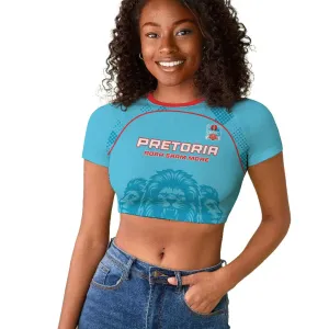 Custom Afro South Africa Cricket Raglan Cropped T shirt Roar Saam More - This Is Pretoria LT15