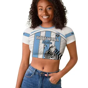 Custom Lefatshe la Botswana Football Raglan Cropped T shirt Come On Dipitse LT15