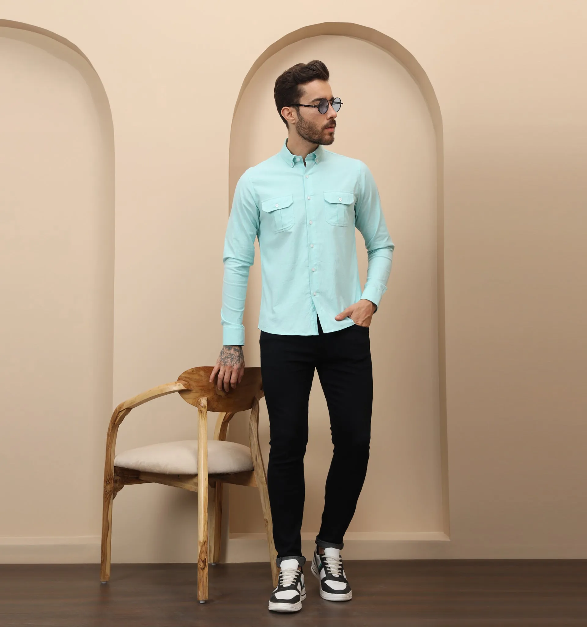 Cyan Utility Shirt