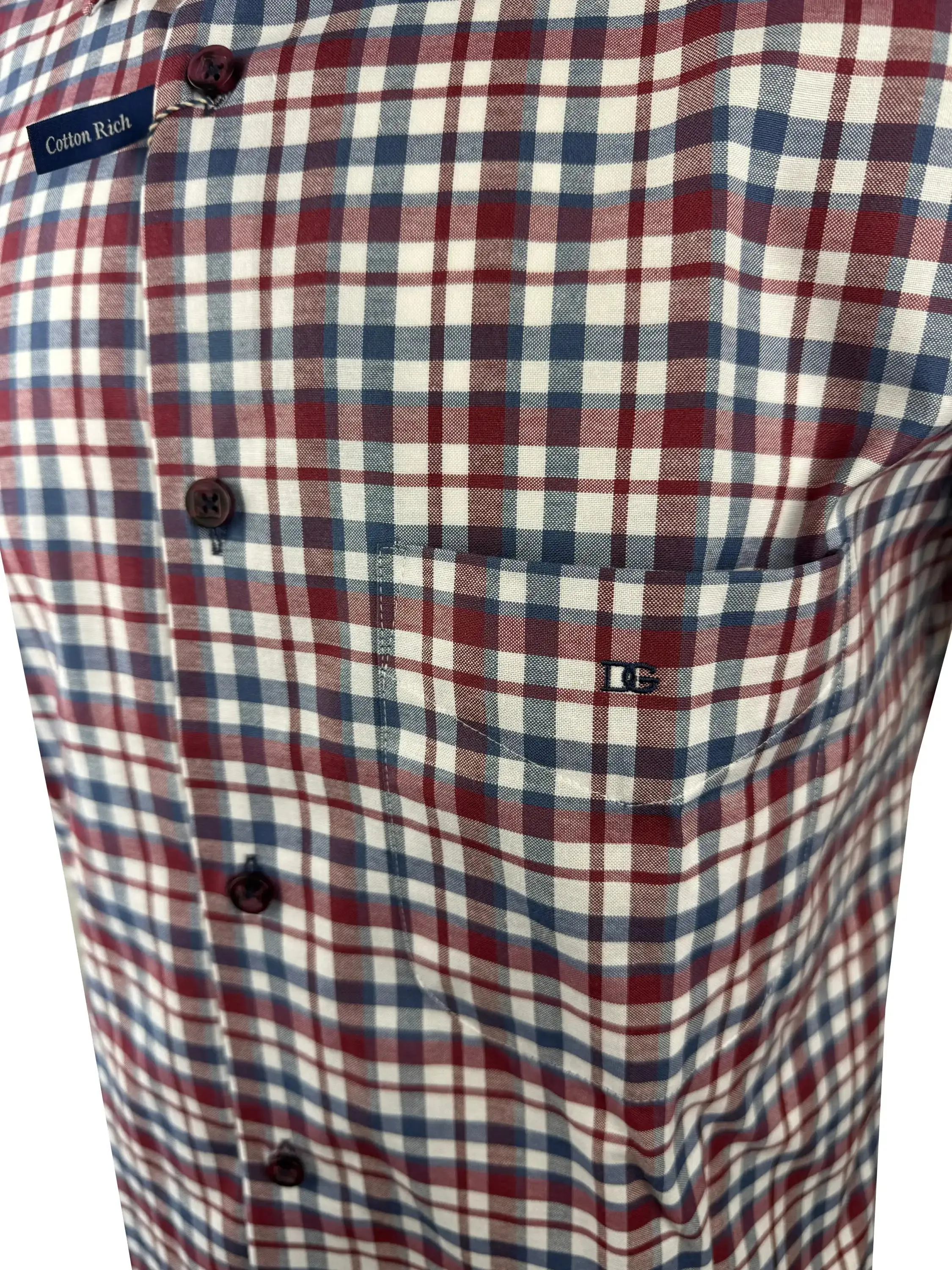 DG's Drifter Ivano Short Sleeve Check Shirt Red/Navy