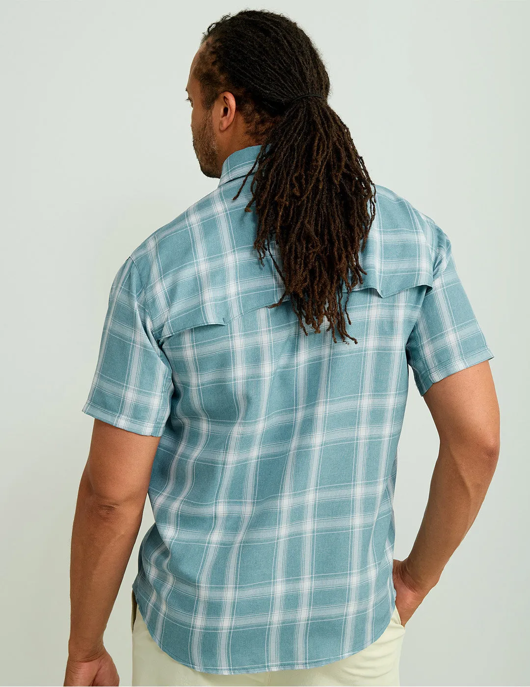 Diamond Back Plaid Short Sleeve Button-Down