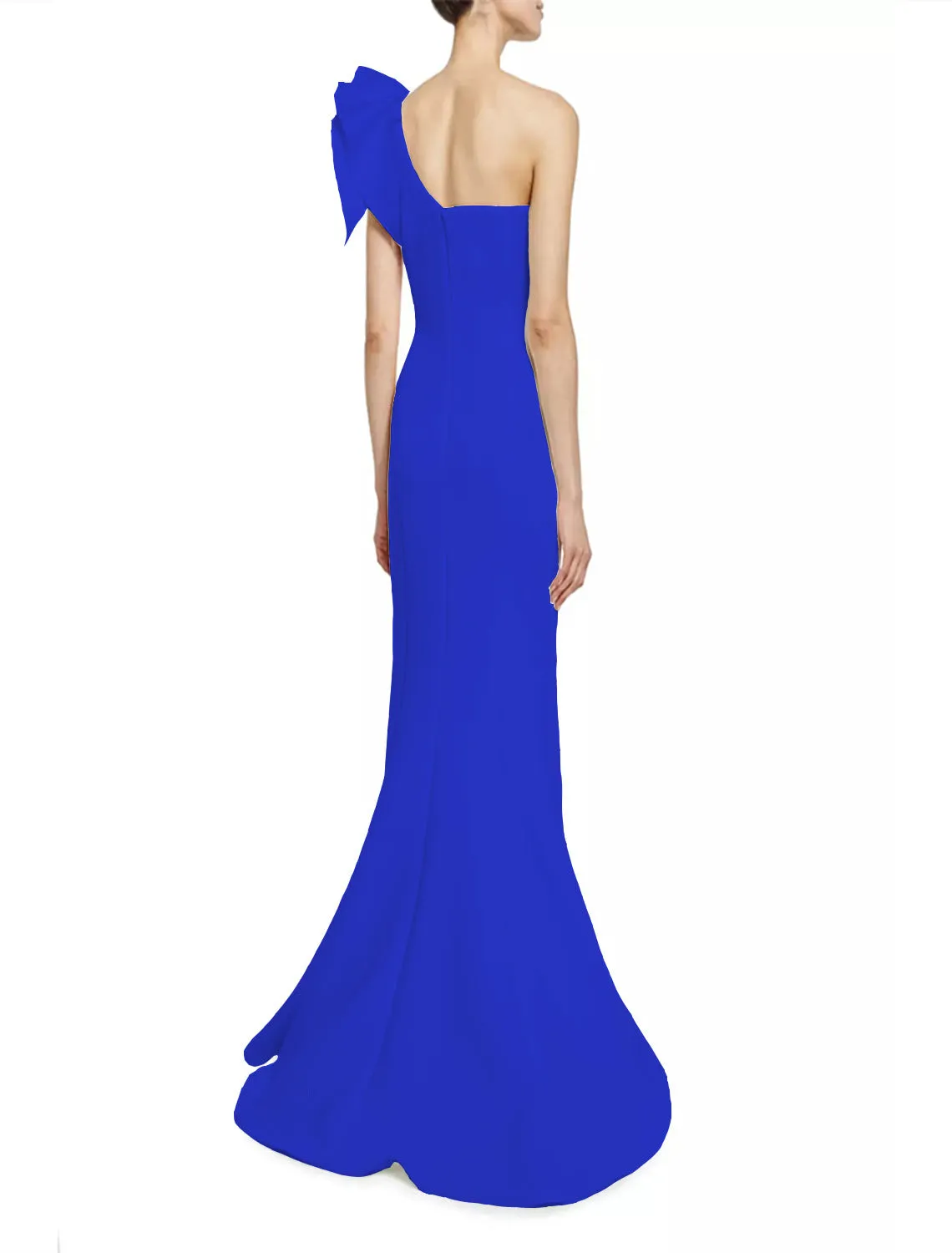 Diana Formal One Charming Shoulder Ruffle Dress
