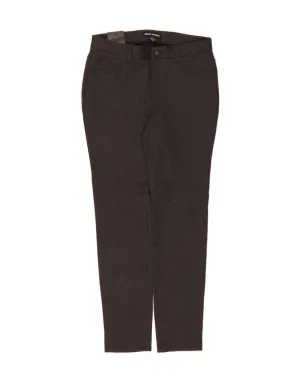 DKNY Womens Slim Casual Trousers Small W30 L29 Grey Houndstooth Polyester