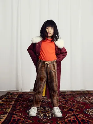 Dog Houndstooth Velour Trousers