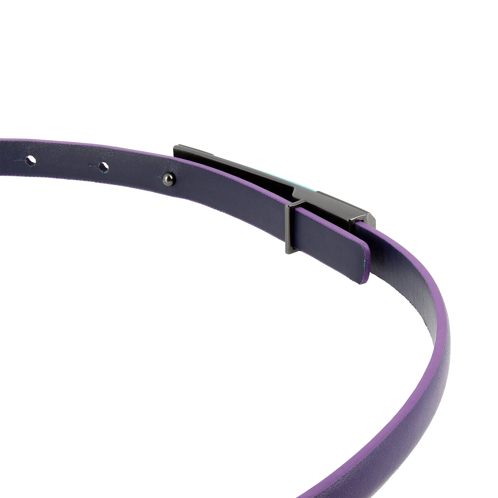 DUDU woman belt in real leather made in Italy two -tone H 12mm shortable buckle with pin