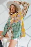 Easel Plaid Mix N Match Button Down Shirt