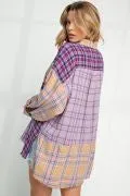 Easel Plaid Mix N Match Button Down Shirt