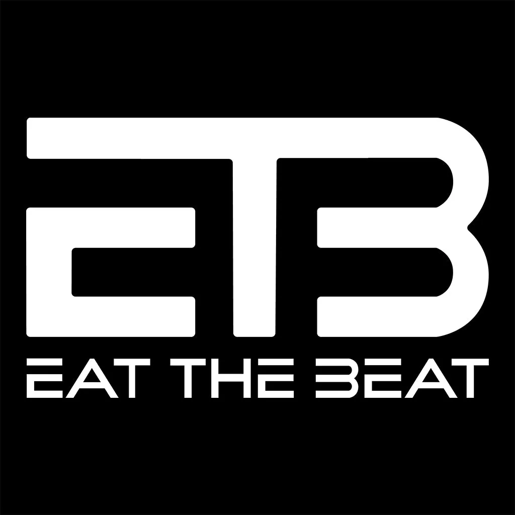 Eat The Beat White Logo Girlie Cropped T-Shirt