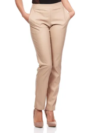 Eco-Leather Straight Leg Trousers
