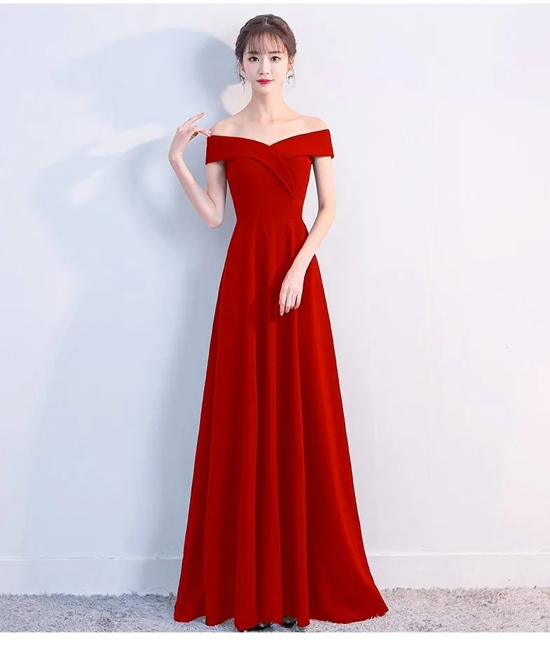 Ella Elegant off-the-shoulder gown
