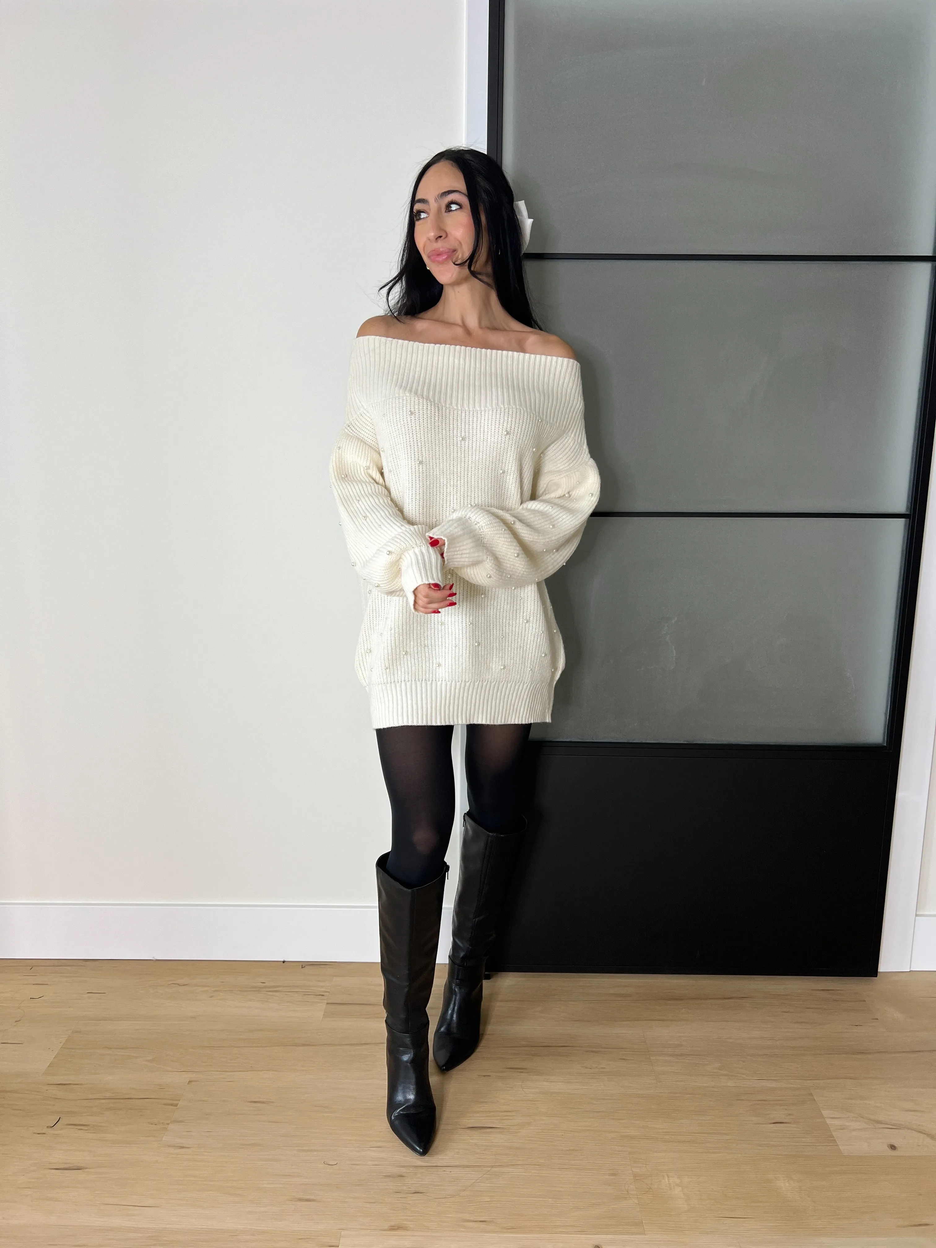 Ella Off the Shoulder Sweater