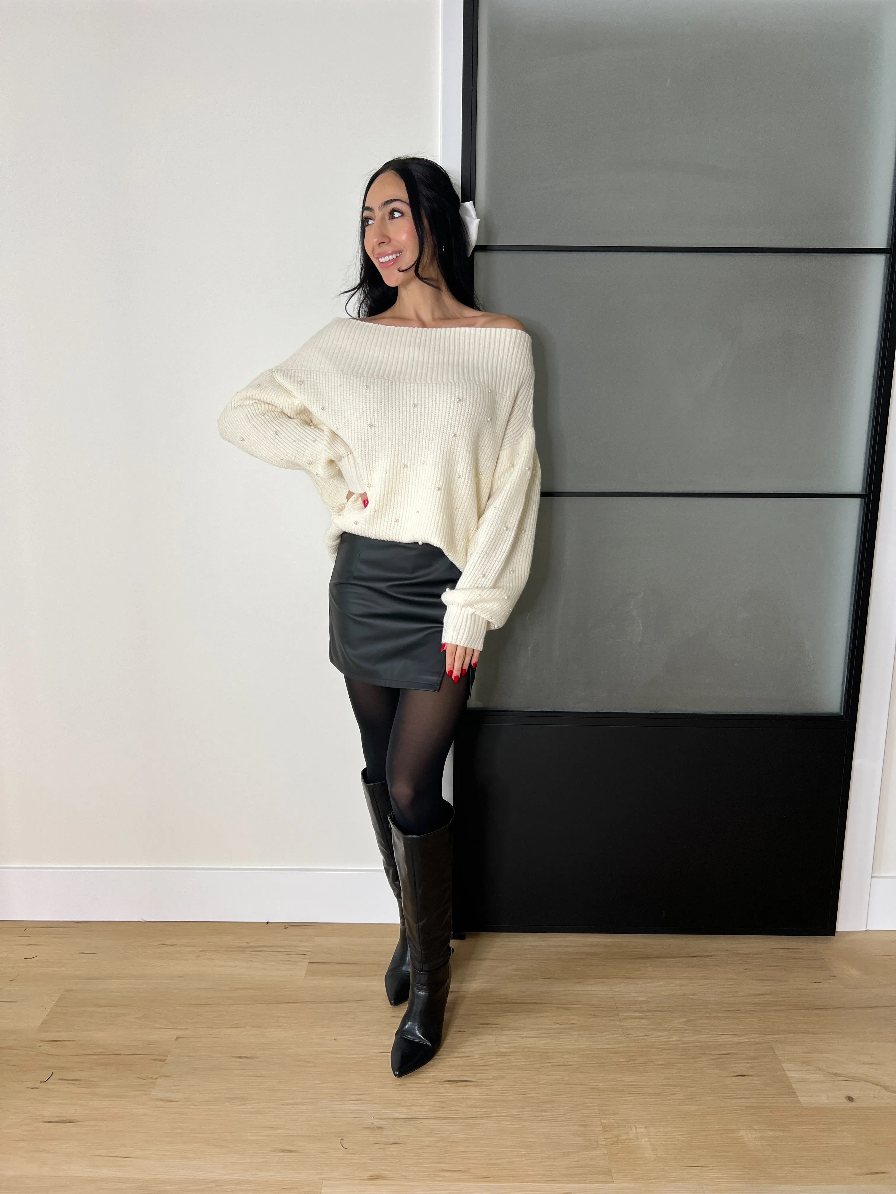 Ella Off the Shoulder Sweater
