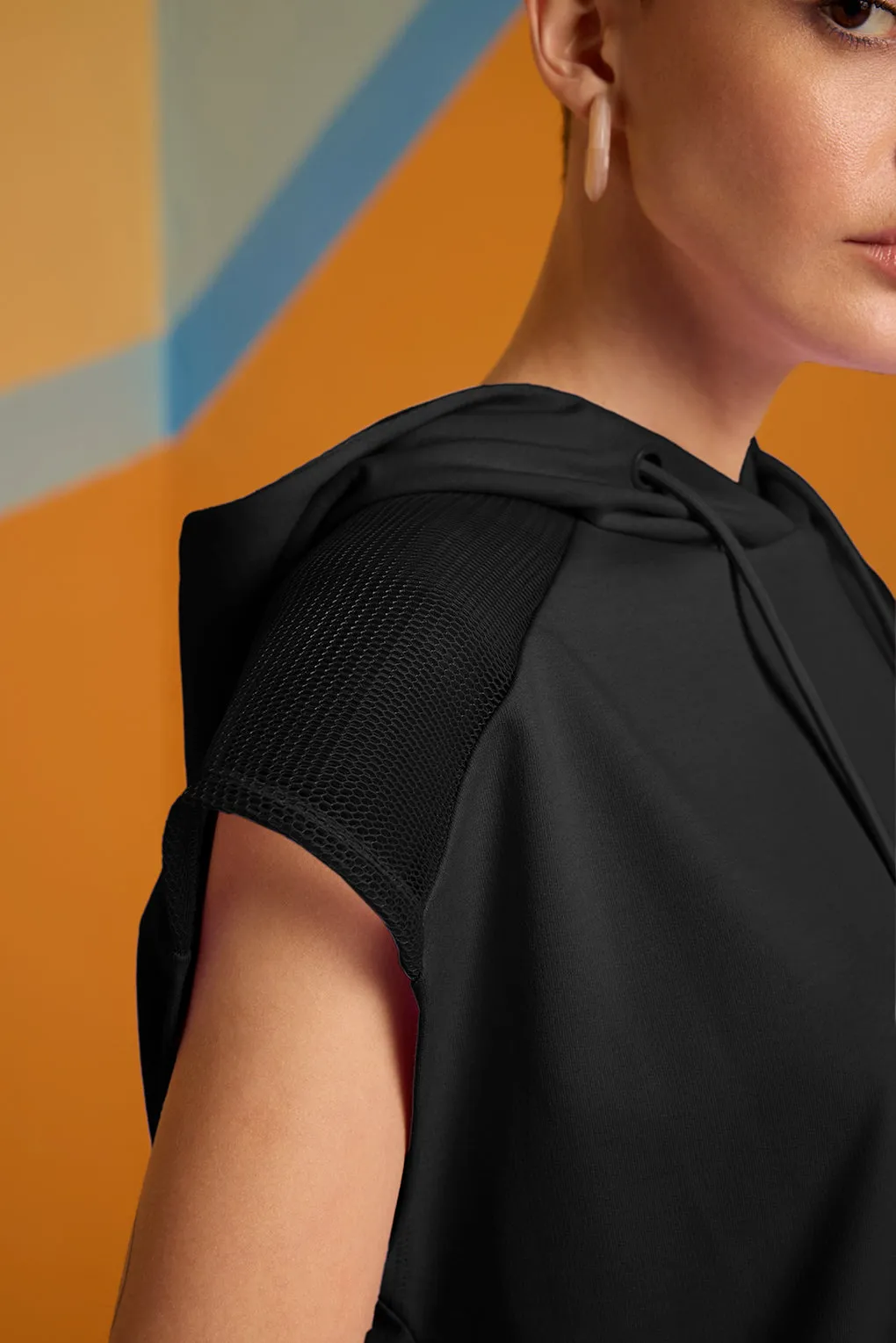Ethereal Elegance  Top - Black