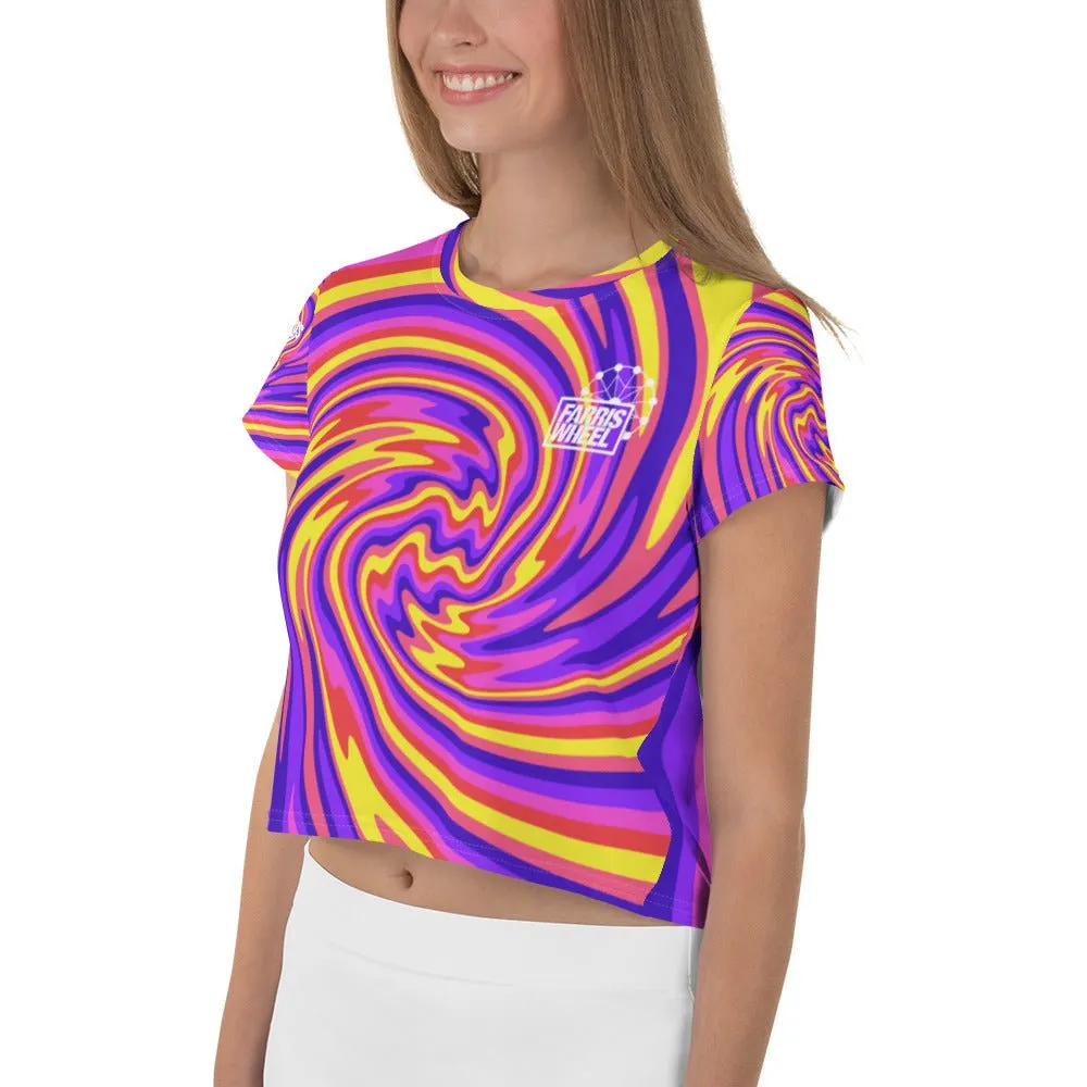 Farris Wheel Funky Carnival Crop Tee