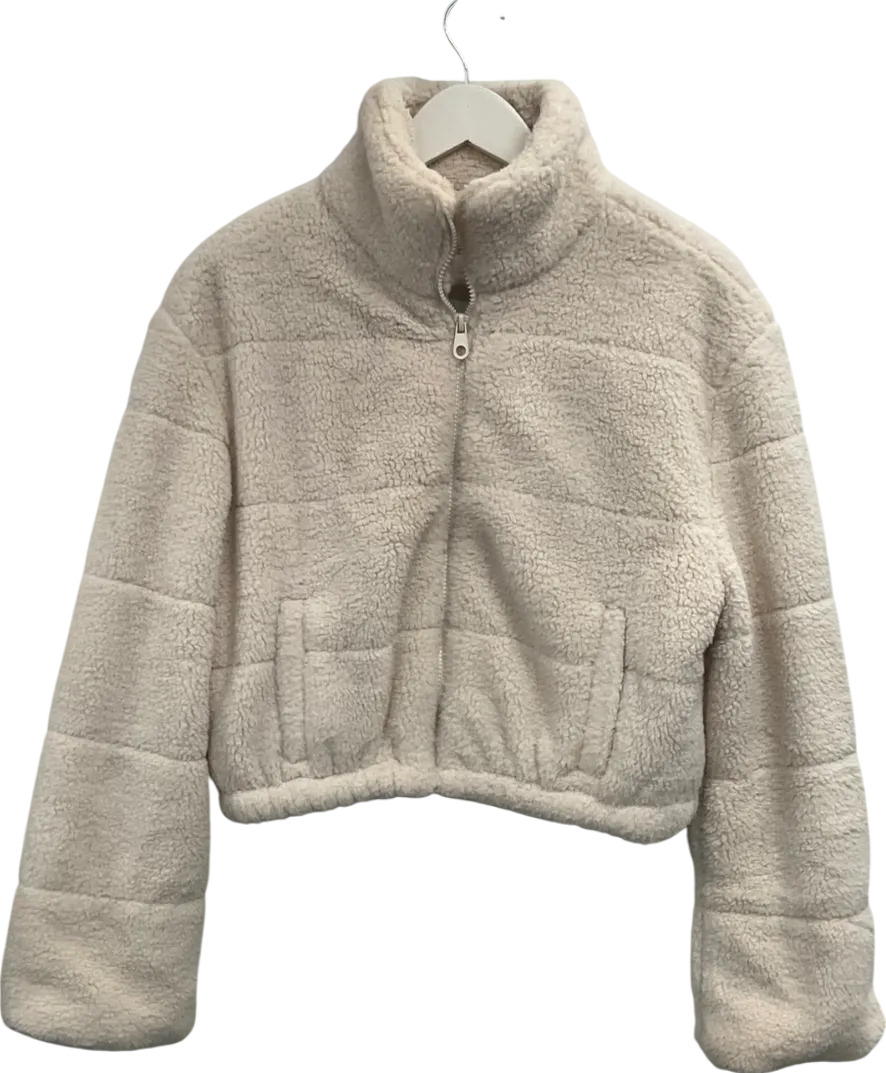 Fashion Nova Cream Sherpa Coat UK L