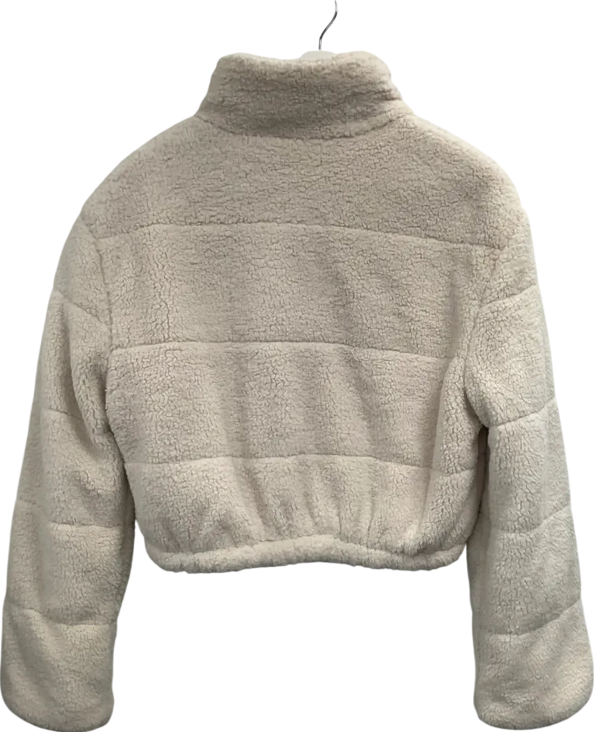 Fashion Nova Cream Sherpa Coat UK L
