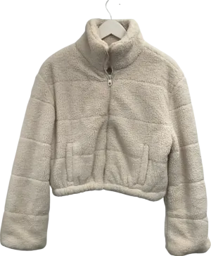 Fashion Nova Cream Sherpa Coat UK L