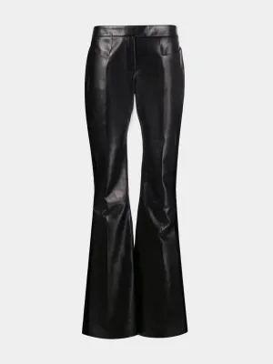 Flared Leather Trousers