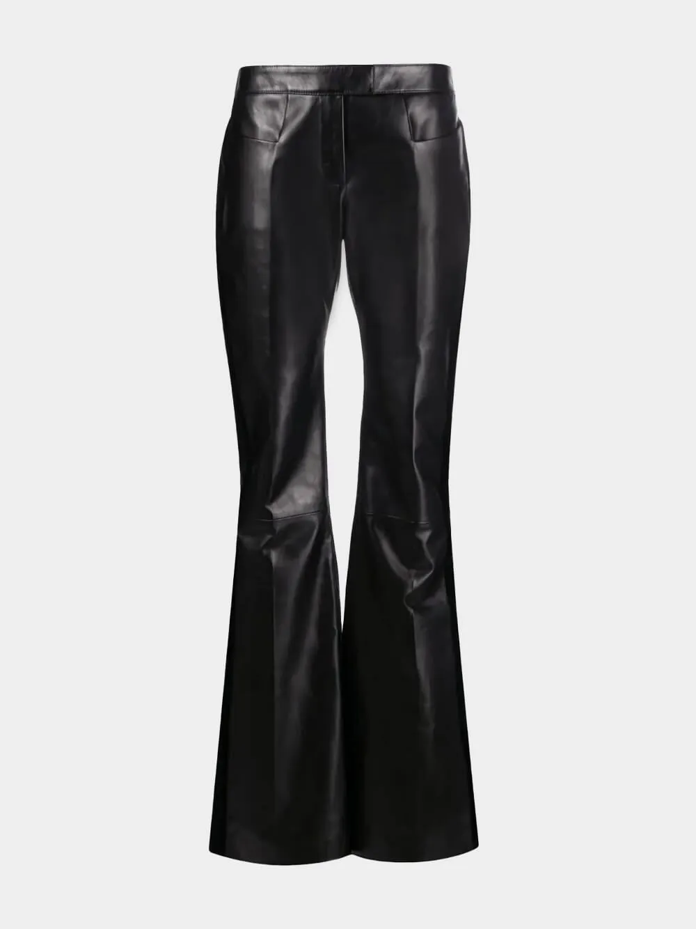 Flared Leather Trousers