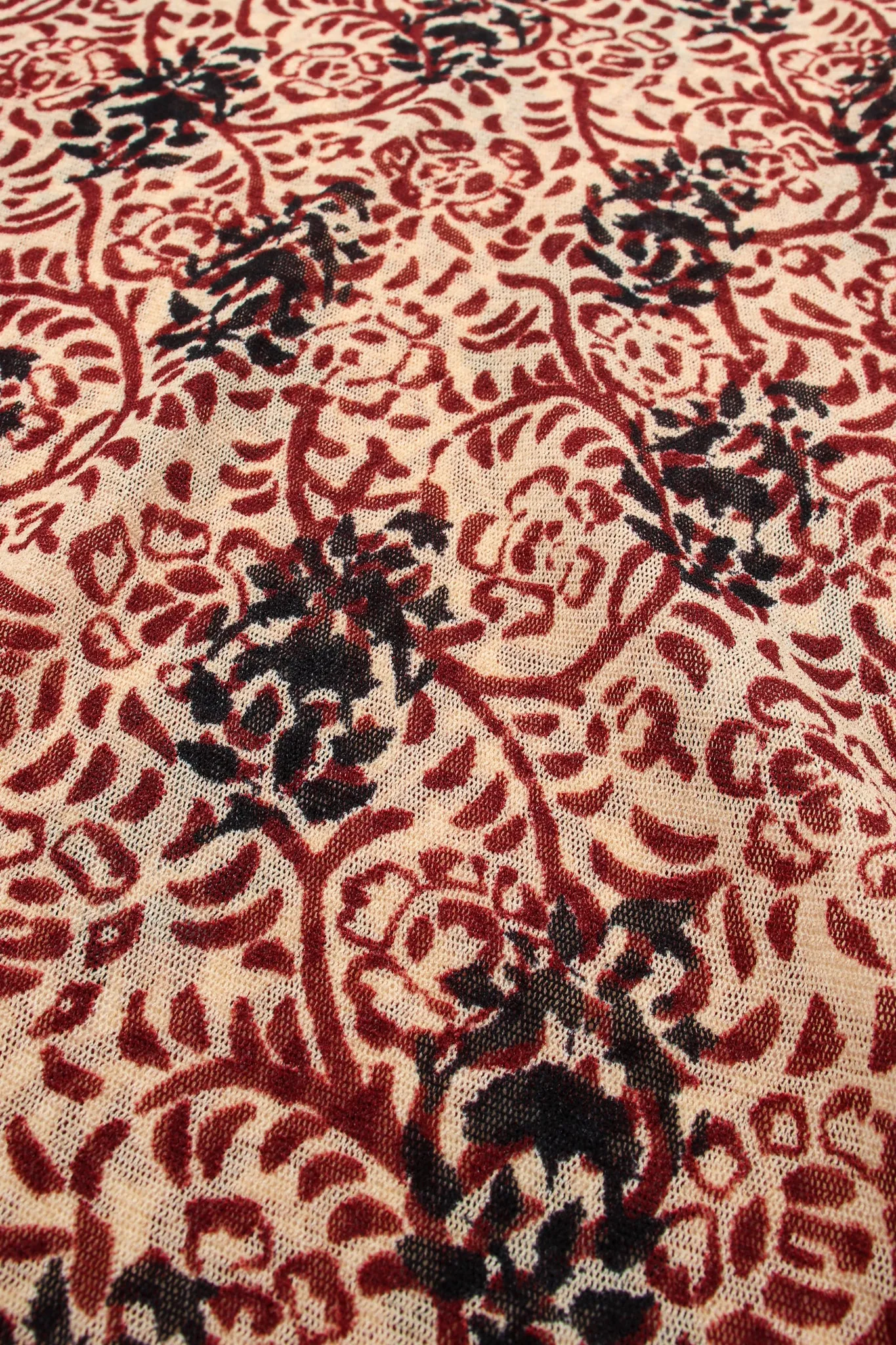 Floral Block Print Mesh T-Shirt