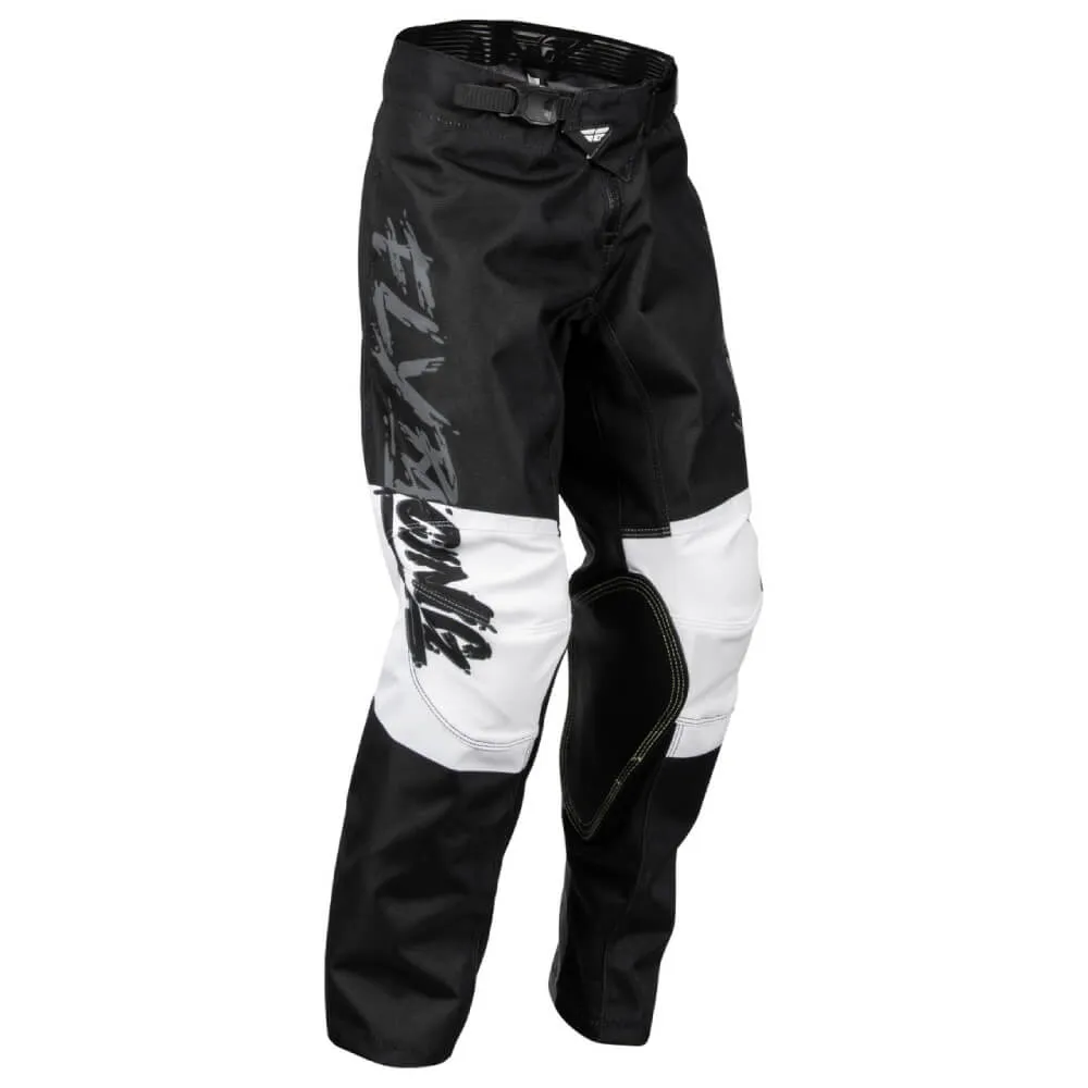 Fly Kinetic Khaos Youth Motocross Pants Grey / Black / White
