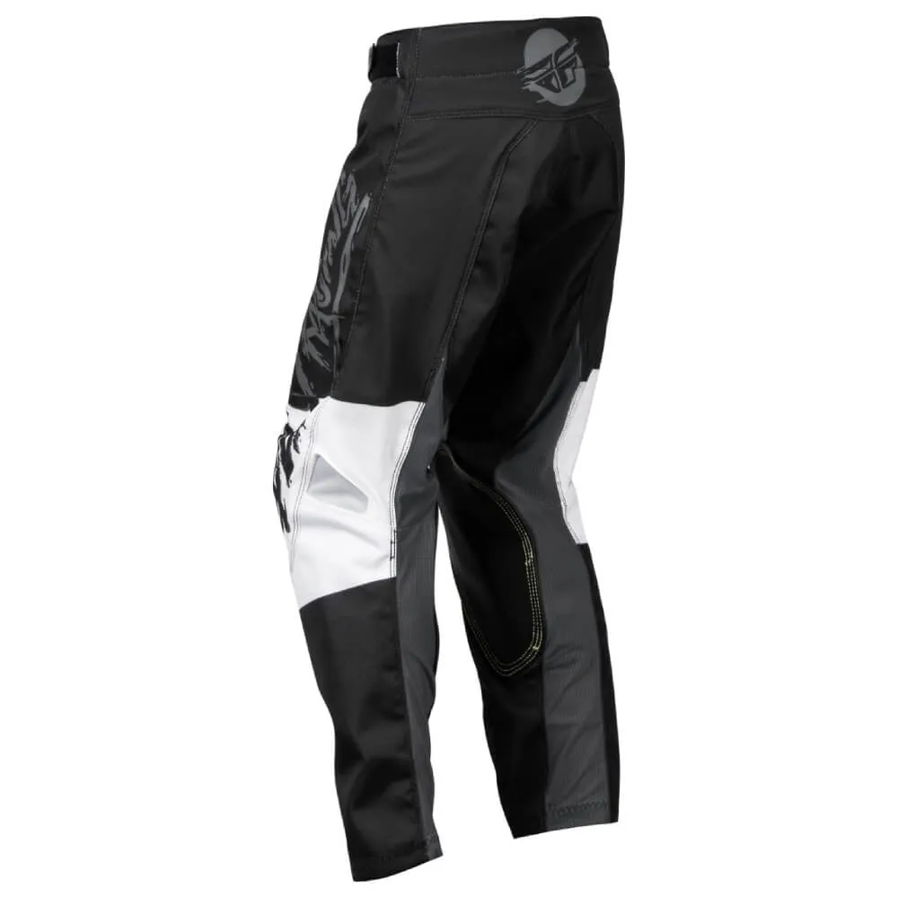 Fly Kinetic Khaos Youth Motocross Pants Grey / Black / White
