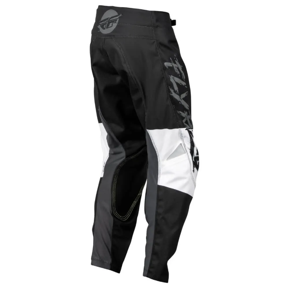 Fly Kinetic Khaos Youth Motocross Pants Grey / Black / White