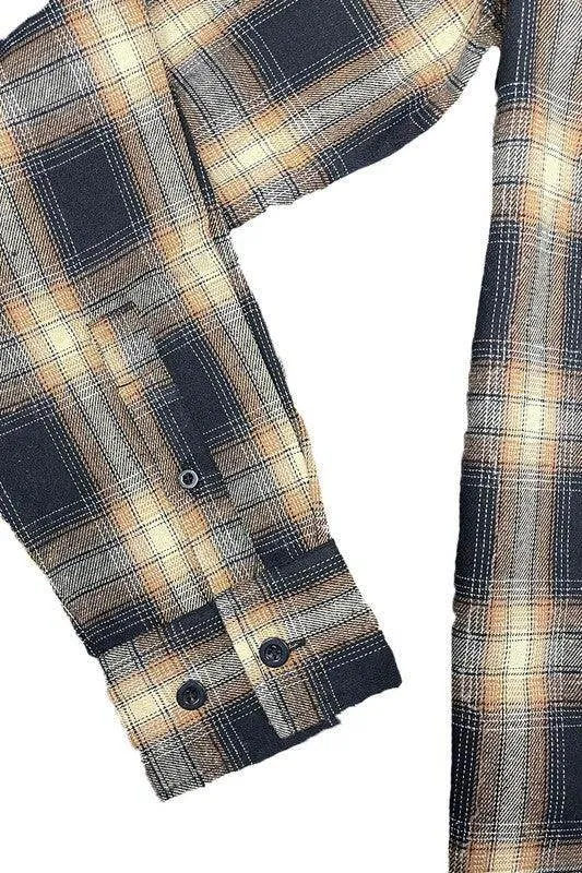 Full Plaid Checkered Flannel Long Sleeve