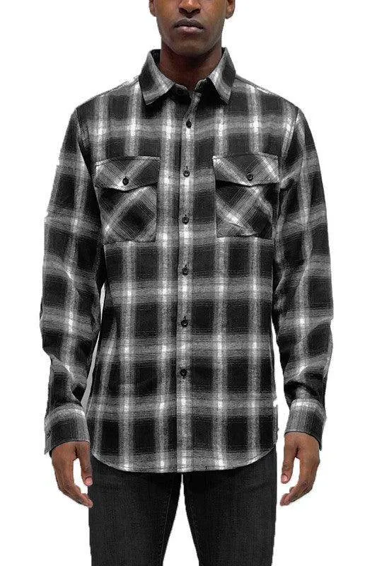 Full Plaid Checkered Flannel Long Sleeve