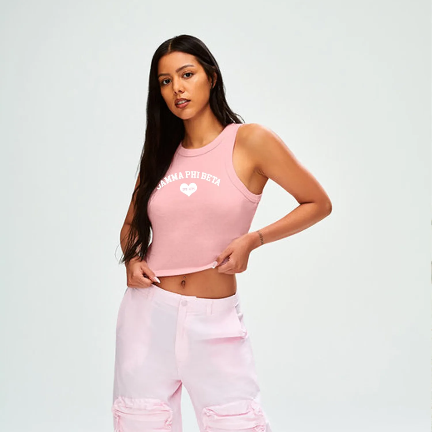 Gamma Phi Beta Cropped Tank Top