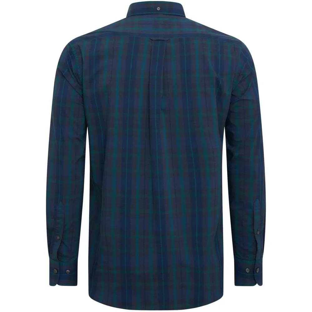 GANT Atlantic Deep Tech Prep Broadlcoth Plaid Shirt 3020330 Size M NWT