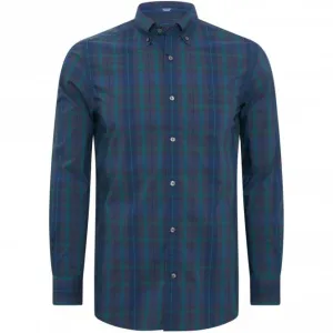 GANT Atlantic Deep Tech Prep Broadlcoth Plaid Shirt 3020330 Size M NWT