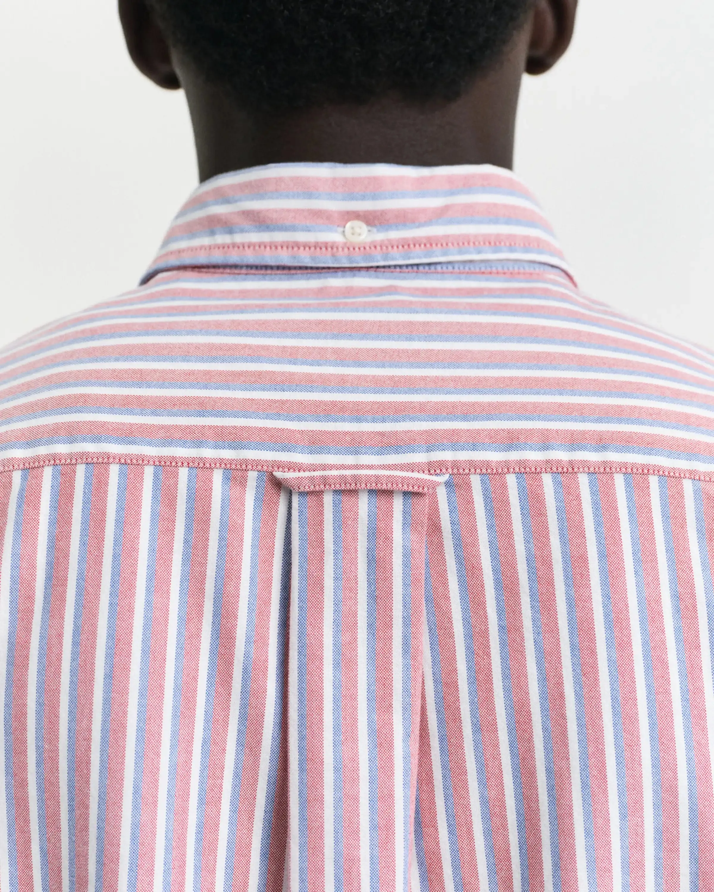 GANT Mens Regular Oxford Stripe Shirt Ruby Red
