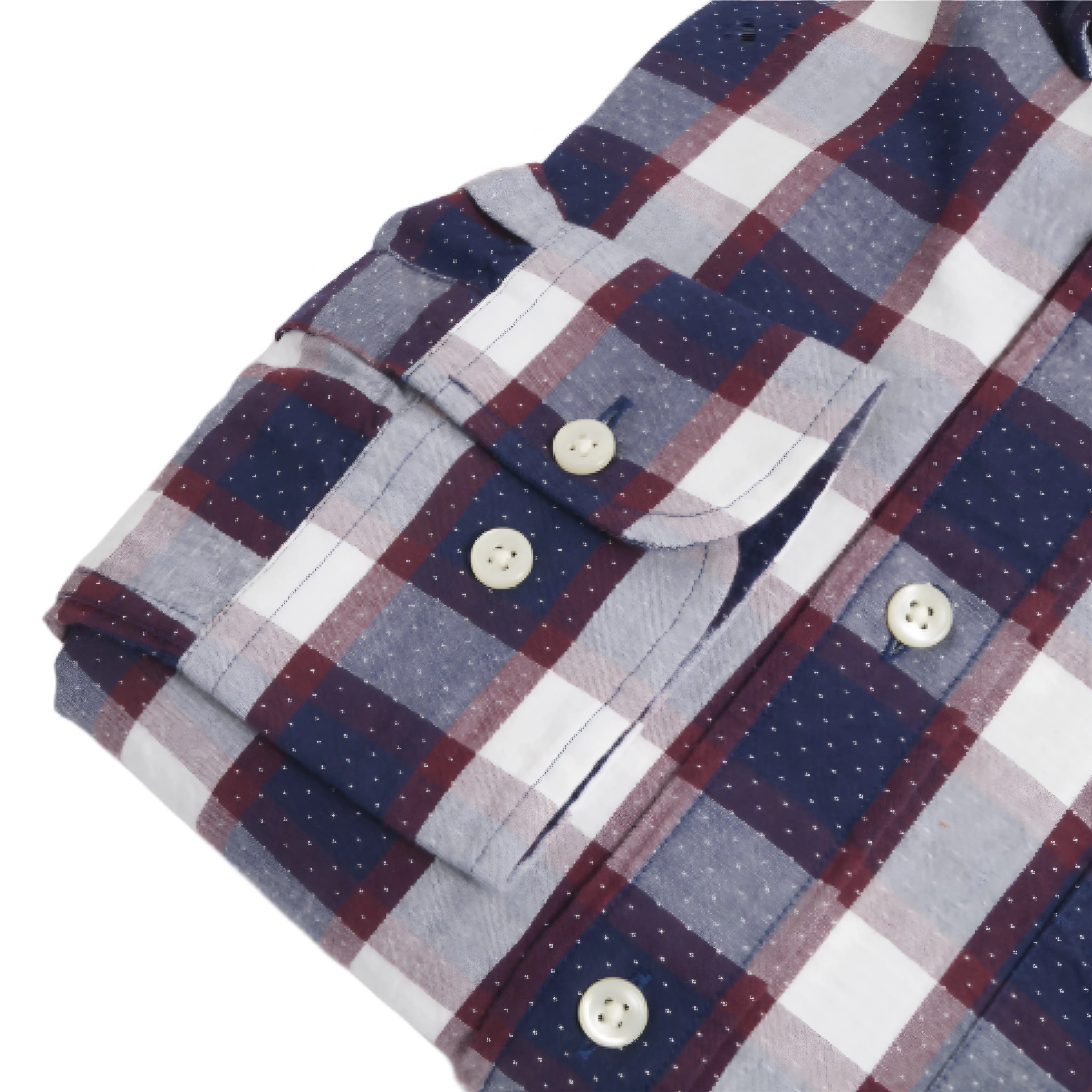 GANT Purple Fig Plaid Pin Dot Hidden Button Down Shirt 343024 Size L NWT