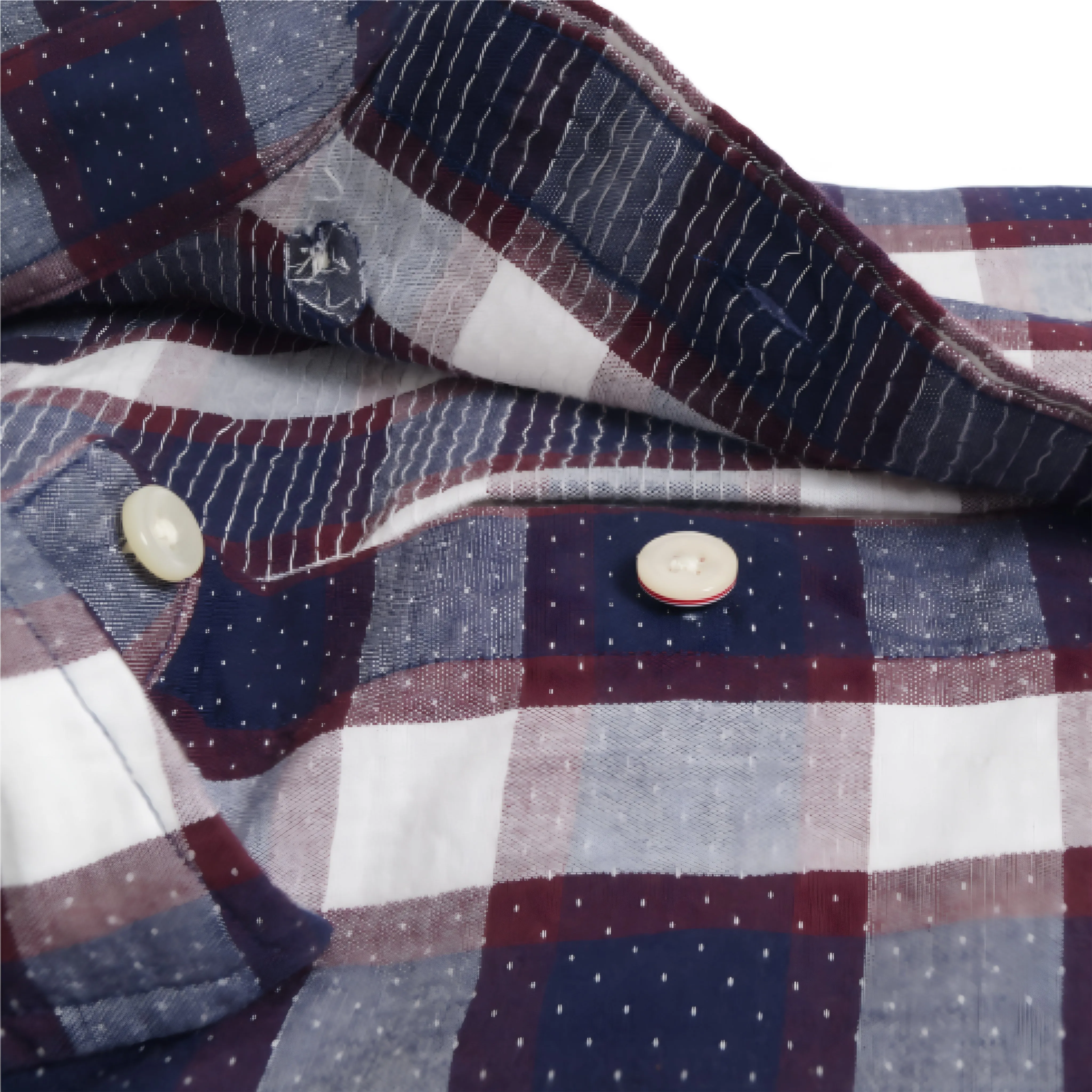 GANT Purple Fig Plaid Pin Dot Hidden Button Down Shirt 343024 Size L NWT