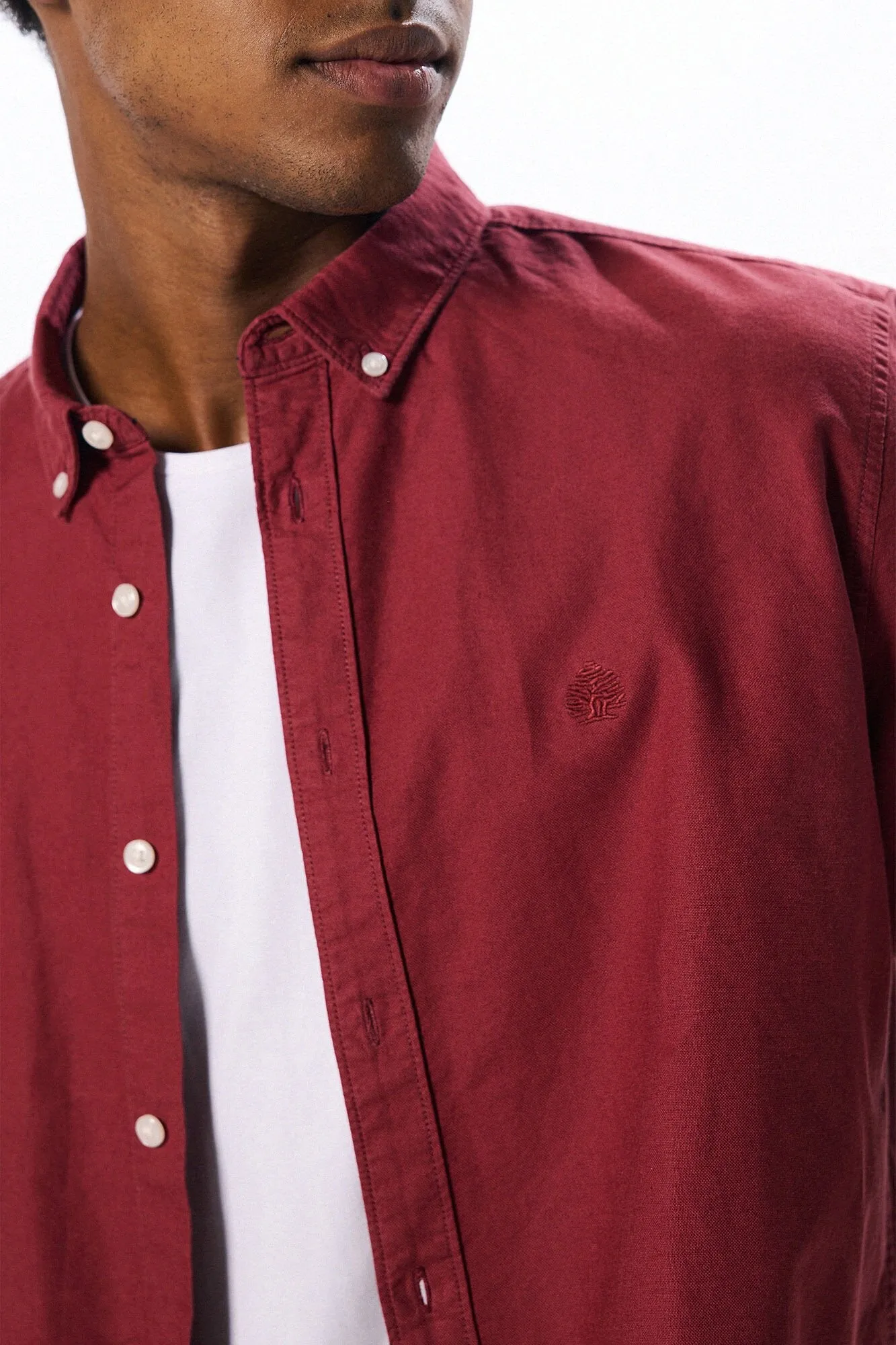 Garment Dye Oxford Shirt - Red