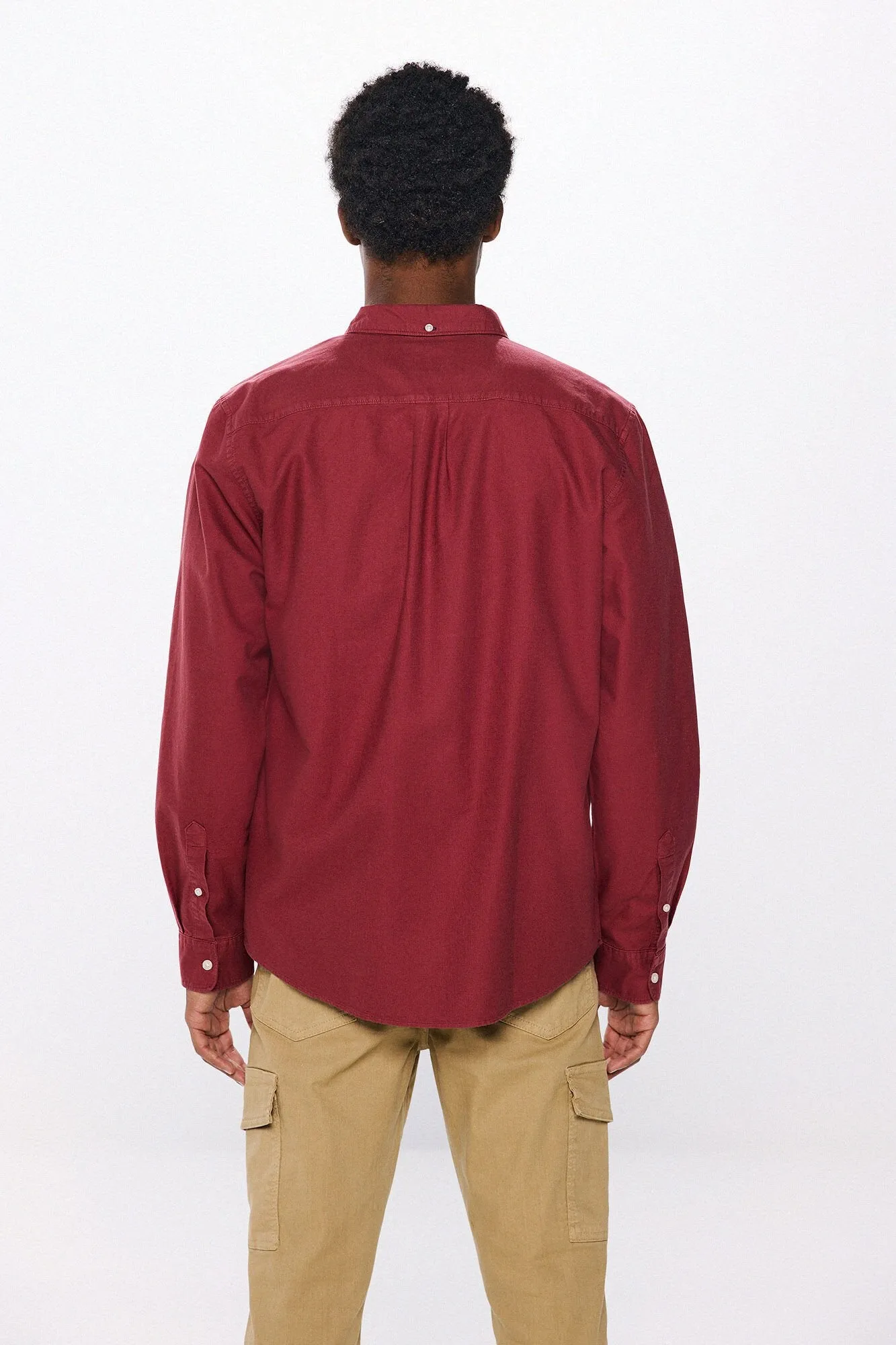 Garment Dye Oxford Shirt - Red
