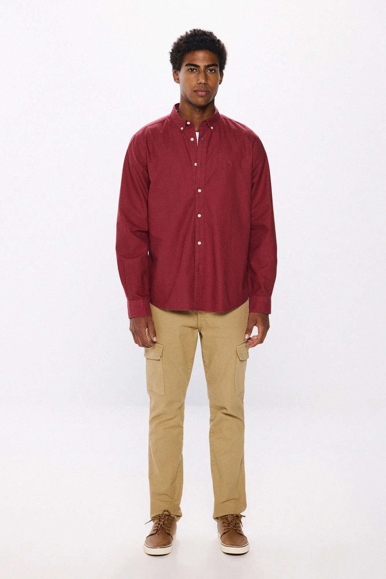 Garment Dye Oxford Shirt - Red